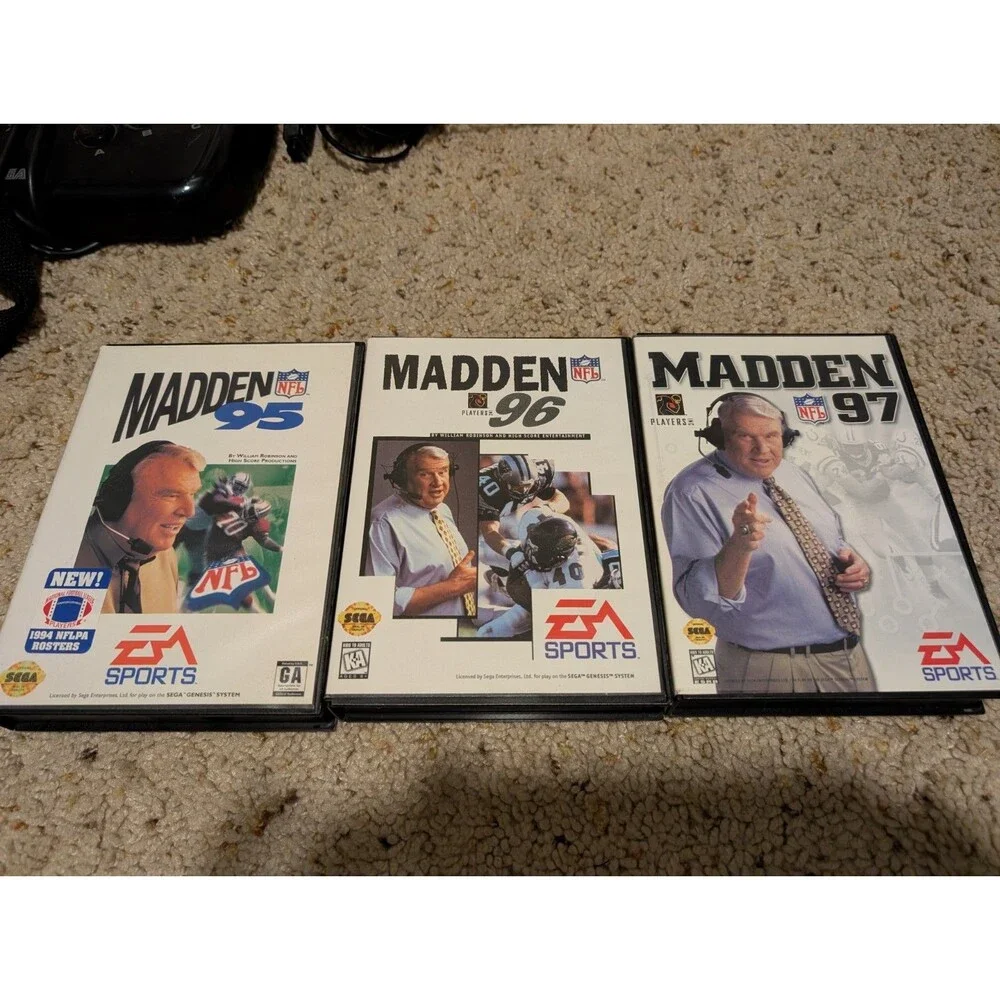 Sega Genesis Madden Game Lot Of 3: Madden 95, Madden 96, Madden 97